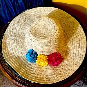 NWOT Girls Floppy Straw Hat